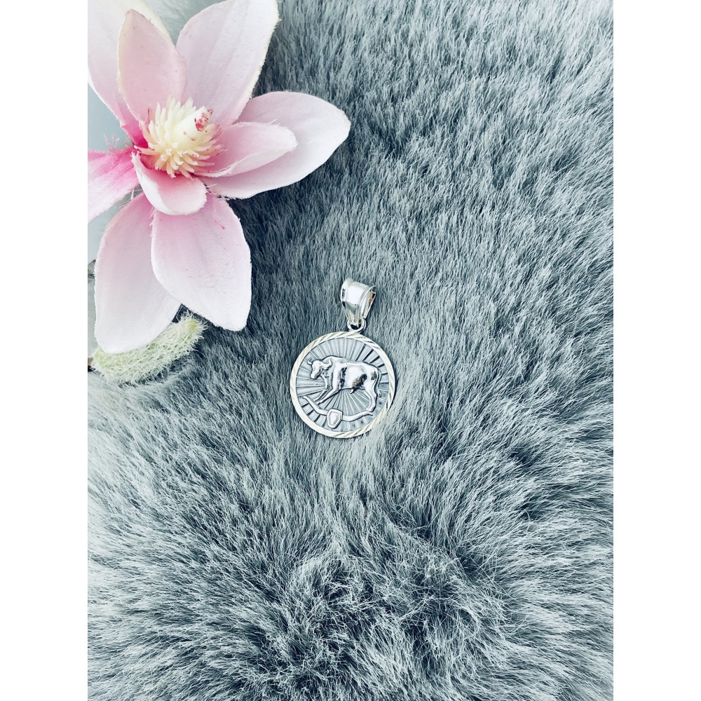 Srebrna zawieszka wisiorek znak zodiaku byk