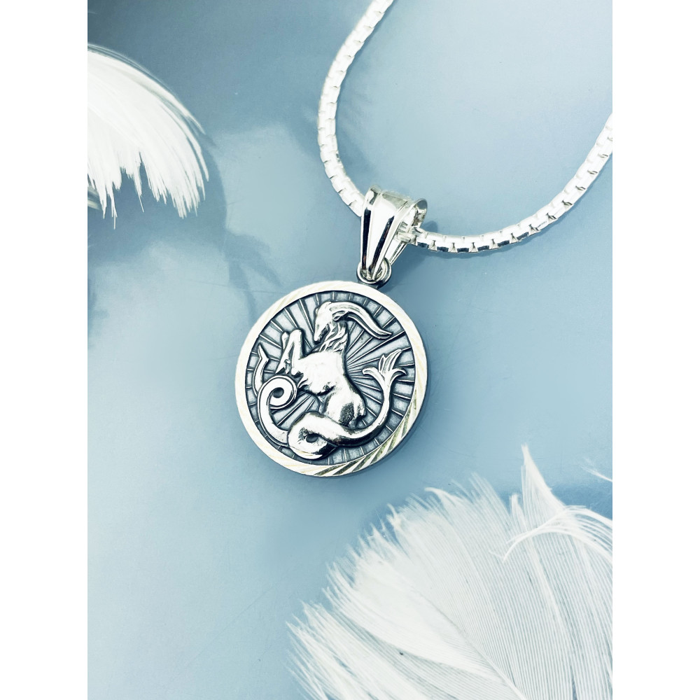 Silber Anhänger Steinbock Sternzeichen Tierkreiszeichen Horoskop Kettenanhänger