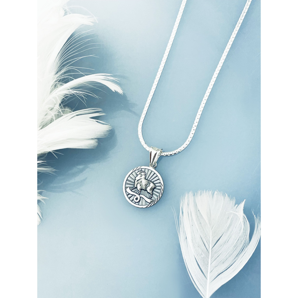 Srebrna zawieszka wisiorek znak zodiaku baran