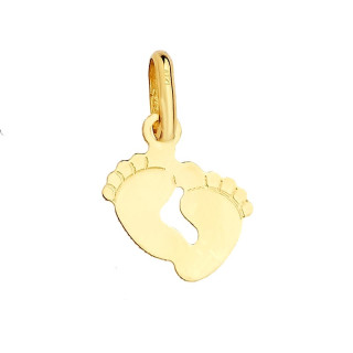 Złoty wisiorek zawieszka stopy stópki