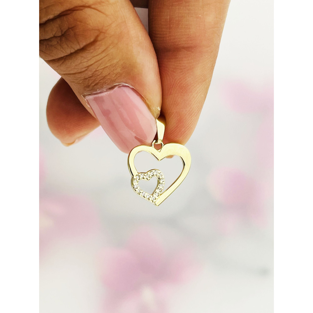 copy of Złoty wisiorek zawieszka rozeta ażurowa