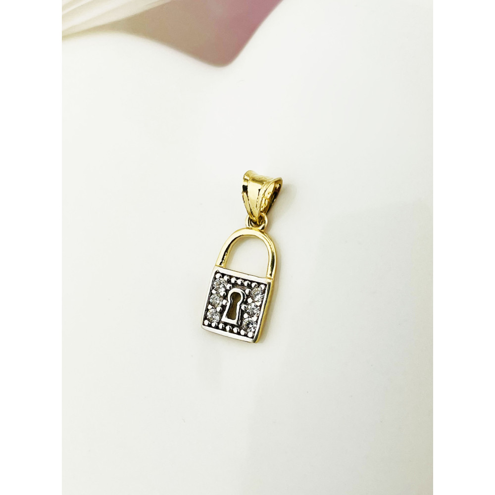 copy of Złoty wisiorek zawieszka rozeta ażurowa