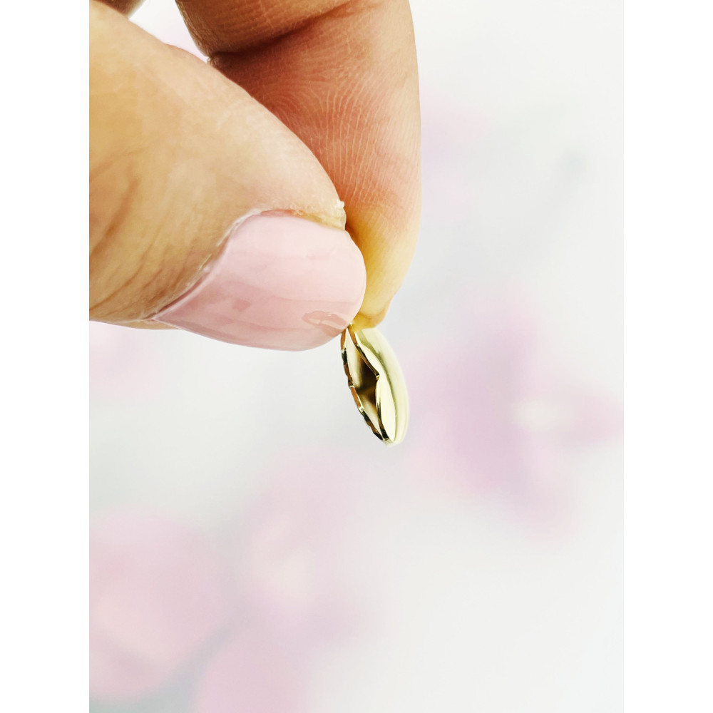 Złoty wisiorek serce frezowane serduszko zawieszka dwustronna