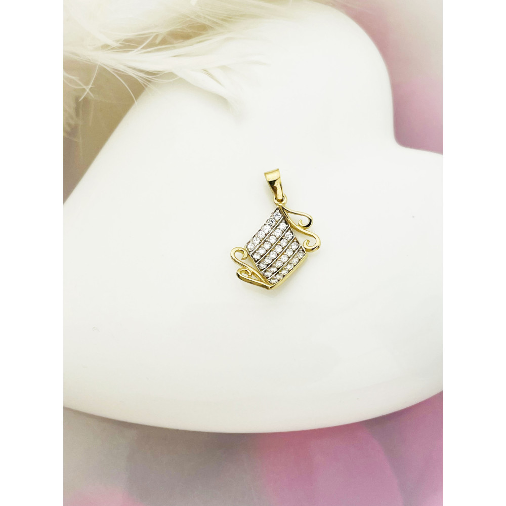 Anhänger mit Zirkonia Kettenanhänger Gelbgold Goldanhänger 333er 8KT