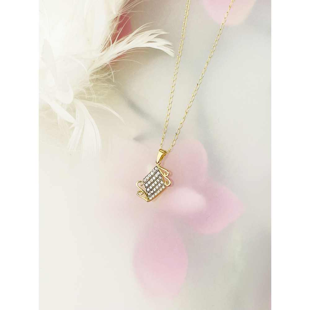 Anhänger mit Zirkonia Kettenanhänger Gelbgold Goldanhänger 333er 8KT