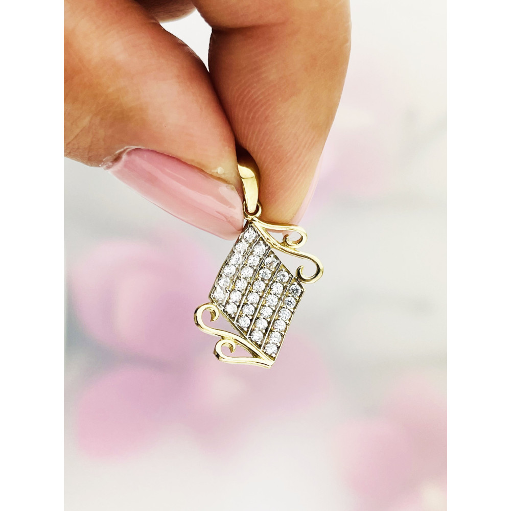 Anhänger mit Zirkonia Kettenanhänger Gelbgold Goldanhänger 333er 8KT