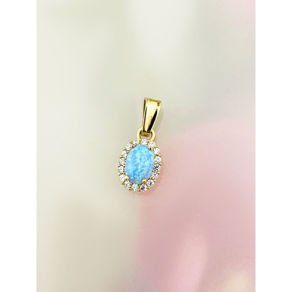 Anhänger mit Zirkonia Markise Kettenanhänger Gelbgold Goldanhänger 585er 14KT