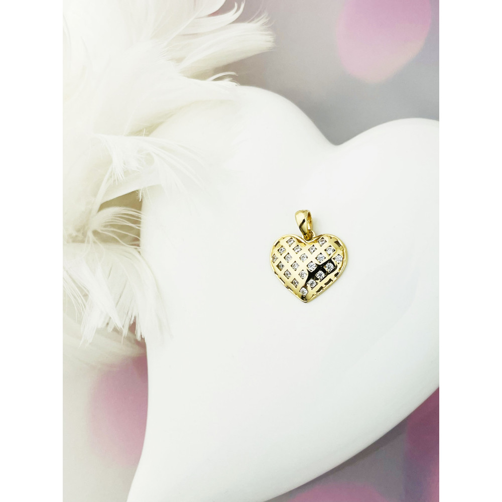 Anhänger Kettenanhänger Gold Goldanhänger Herz 585er 14KT