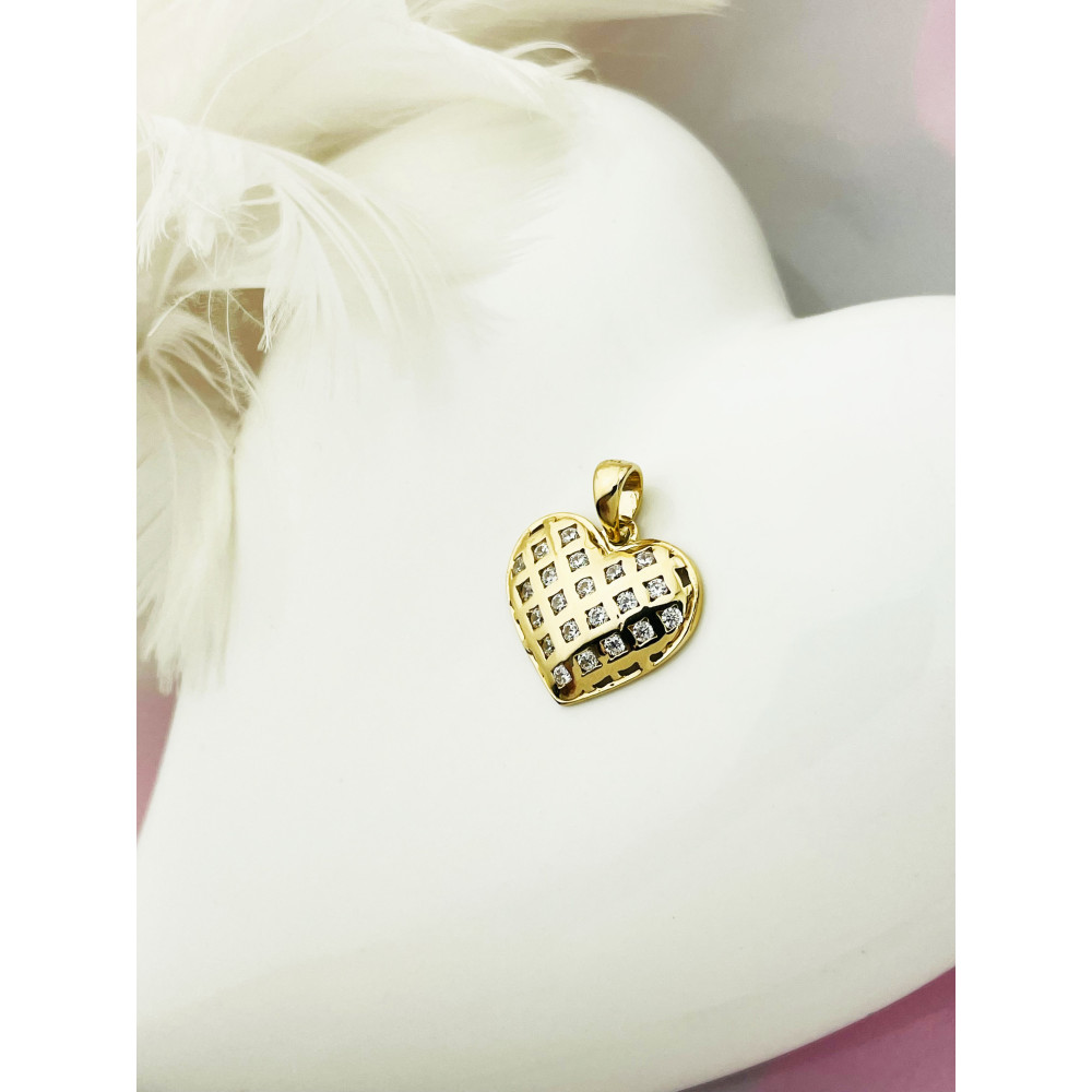 Anhänger Kettenanhänger Gold Goldanhänger Herz 585er 14KT