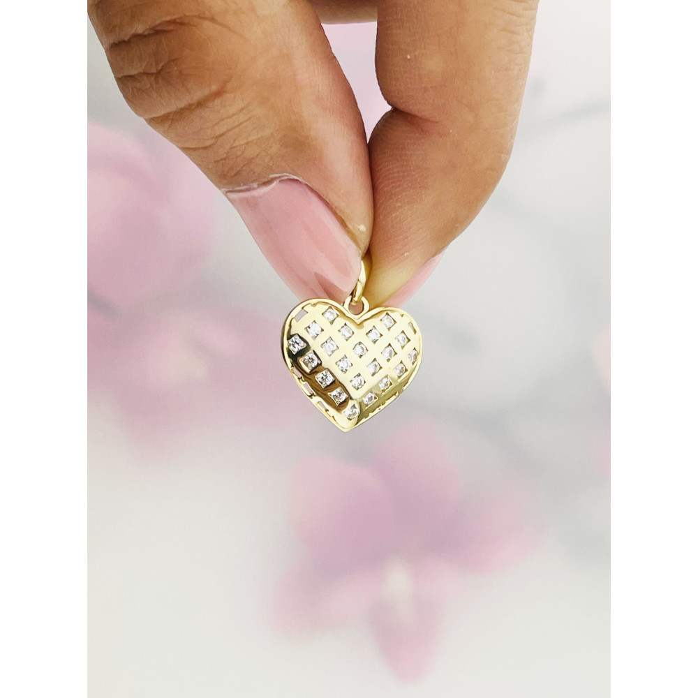 copy of Złoty wisiorek zawieszka rozeta ażurowa