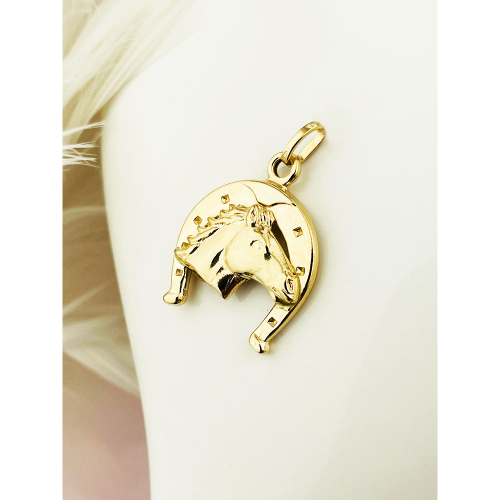 copy of Złoty wisiorek zawieszka rozeta ażurowa