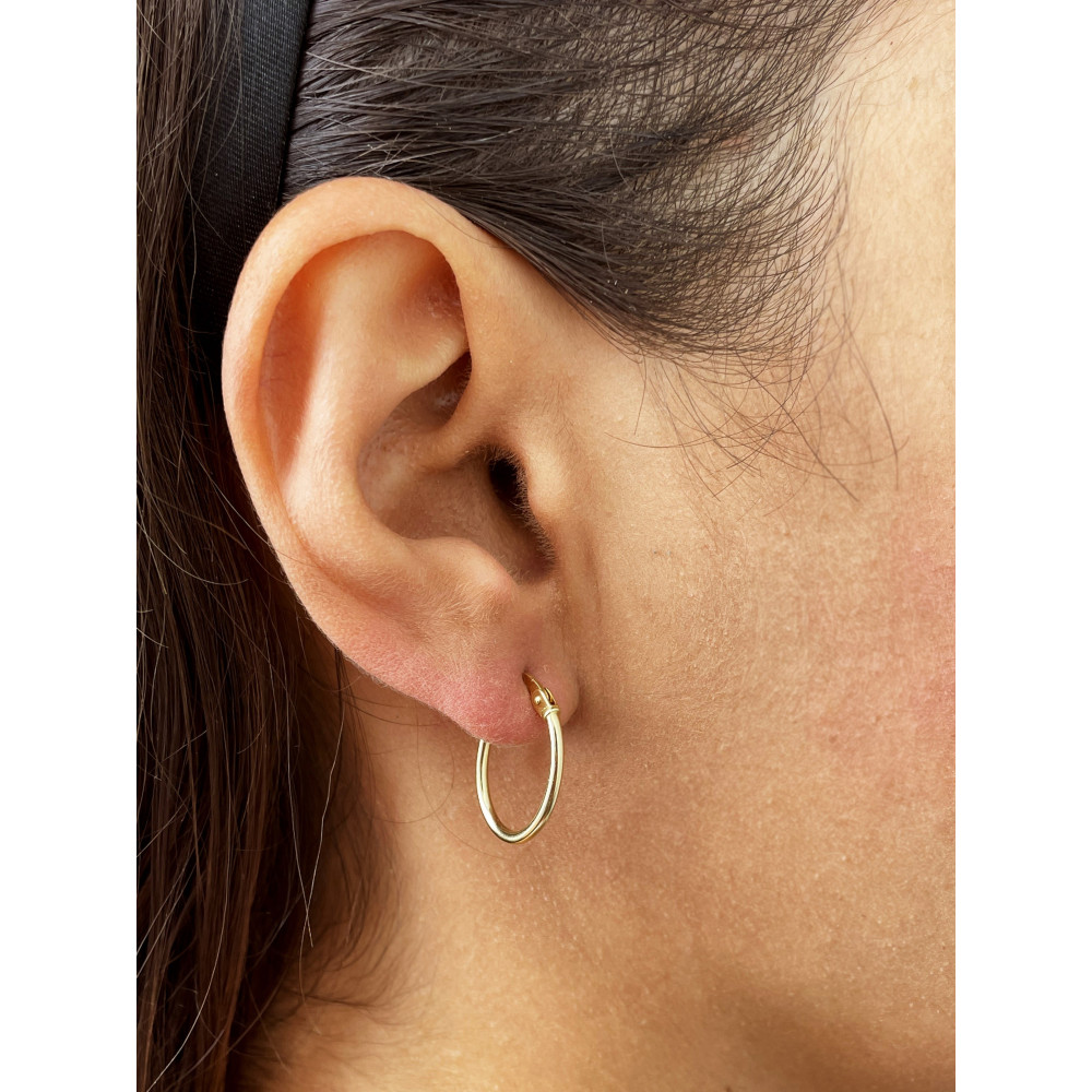 Creolen Ohrringe Ohrhänger Ohrstecker Ohrschmuck Gelbgold Paar 585er 14kt