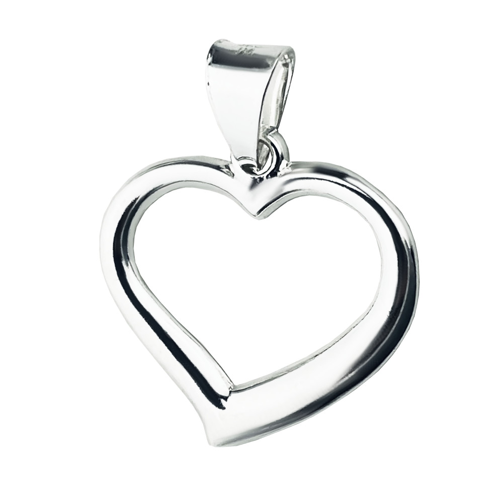 Silber Damen Medaillon Anhänger Herz