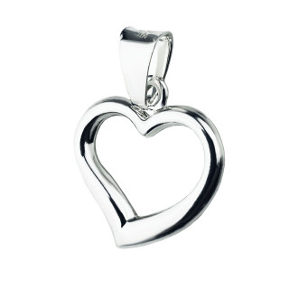 Silber Damen Medaillon Anhänger Herz