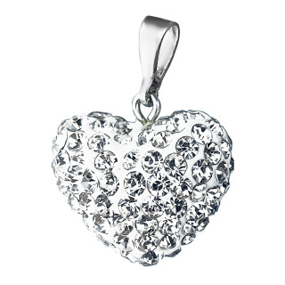 925 Silber Damen Medaillon Anhänger Herz mit Zirkonia