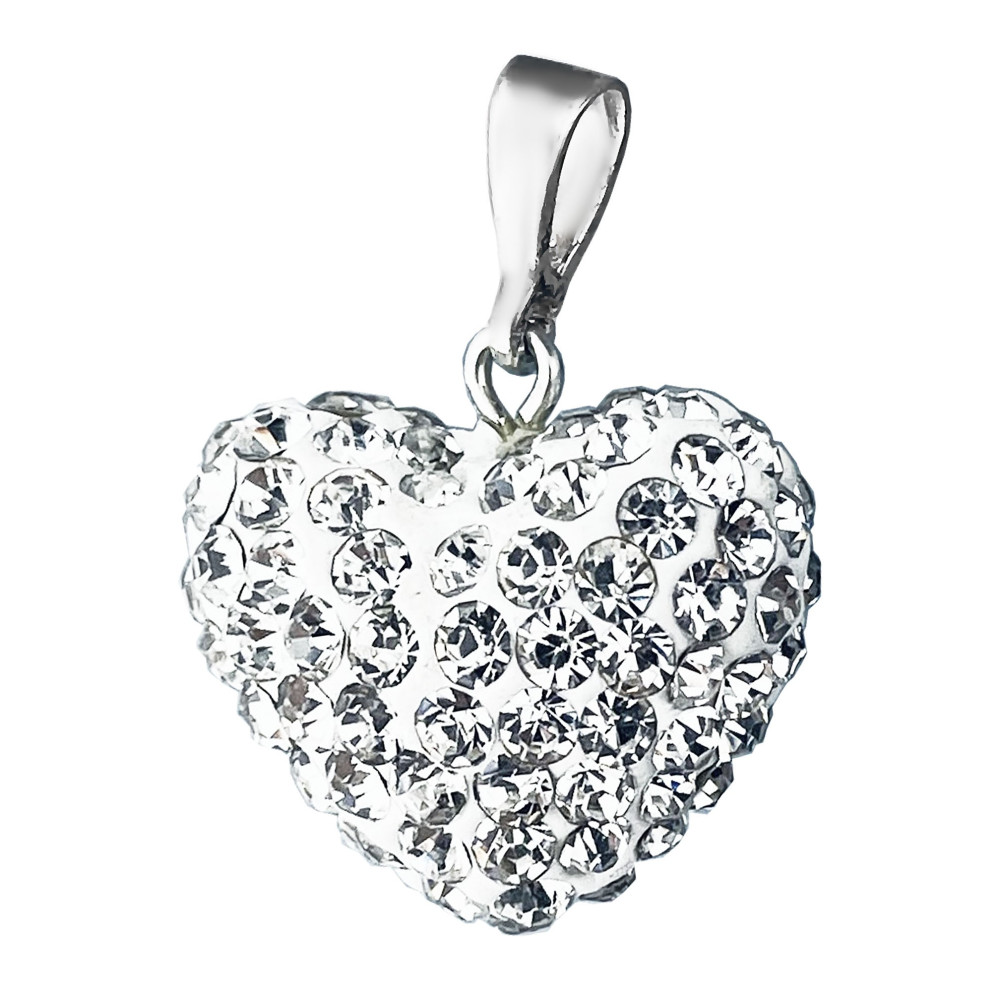 Srebrny wisiorek zawieszka serce serduszko z cyrkoniami