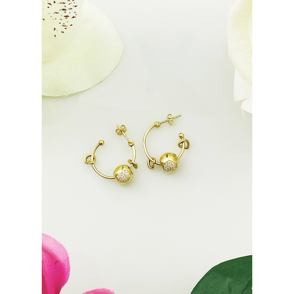 Ohrringe Herz Ohrhänger Ohrstecker Ohrschmuck Gelbgold Paar