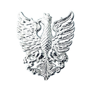 925 Silber Anhänger Anhänger Weißer Adler in Krone Emblem