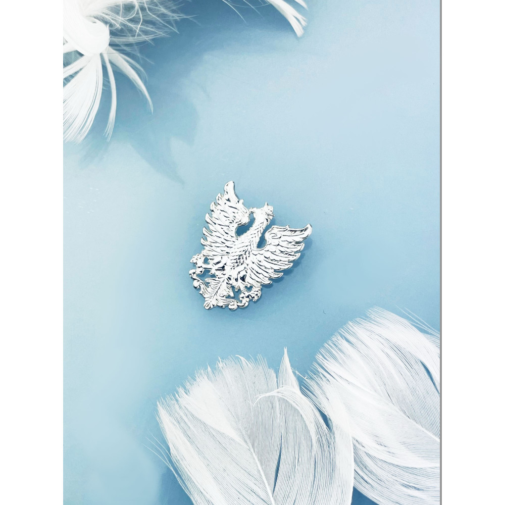 925 Silber Anhänger Anhänger Weißer Adler in Krone Emblem