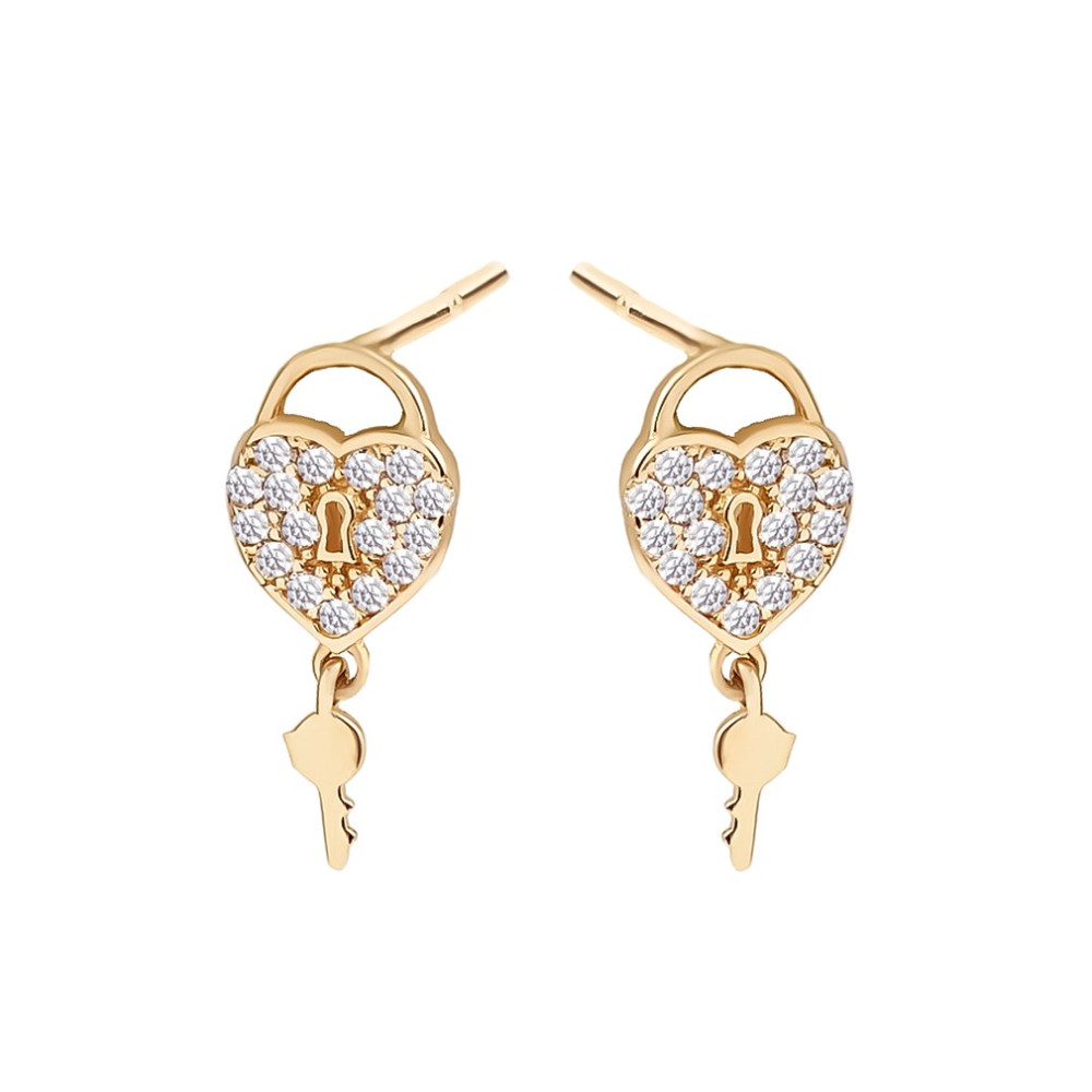 Ohrringe Herzen Ohrhänger OhACrstecker Ohrschmuck Gelbgold Paar