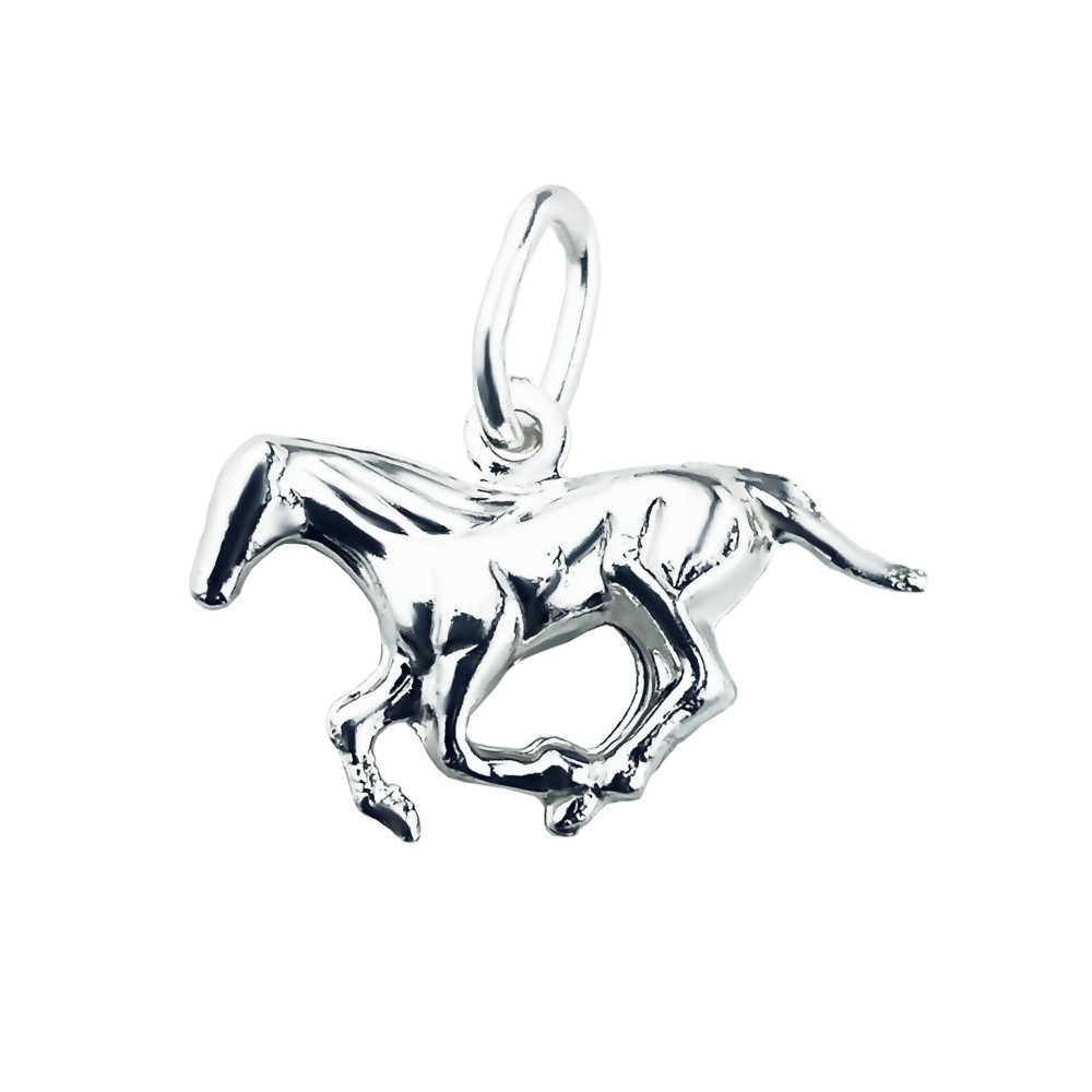 Srebrny naszyjnik Singapure Magic koń konik figurka łańcuszek zawieszka