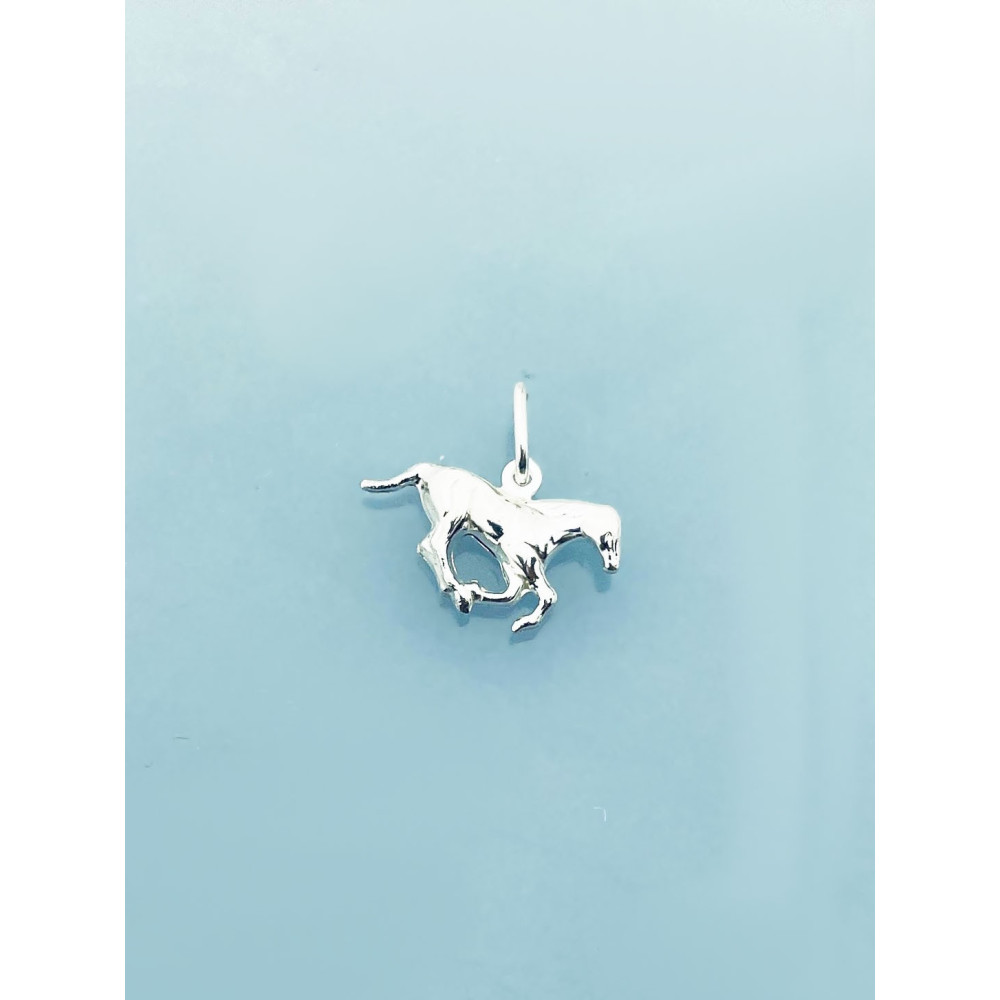 925 Silber Damen Medaillon Anhänger Pferd