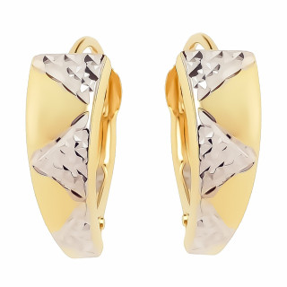 copy of Złote kolczyki kuleczki z cyrkoniami dwukolorowe