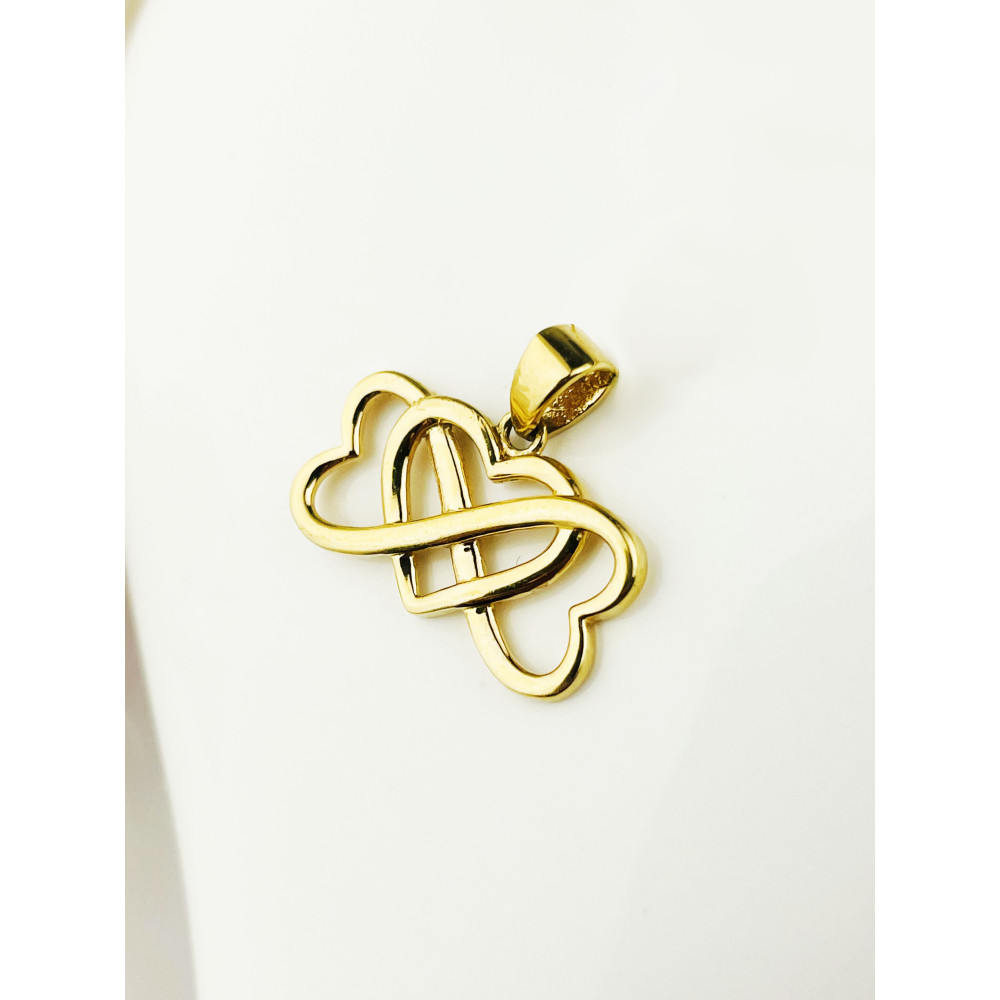 copy of Złoty wisiorek zawieszka rozeta ażurowa