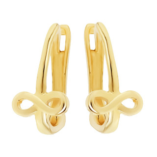 Ohrringe Infinity Ohrhänger Ohrstecker Ohrschmuck Gelbgold Paar