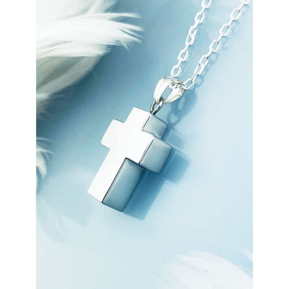 copy of Srebrny komplet naszyjnik łańcuszek rombo zawieszka Archanioł Michał