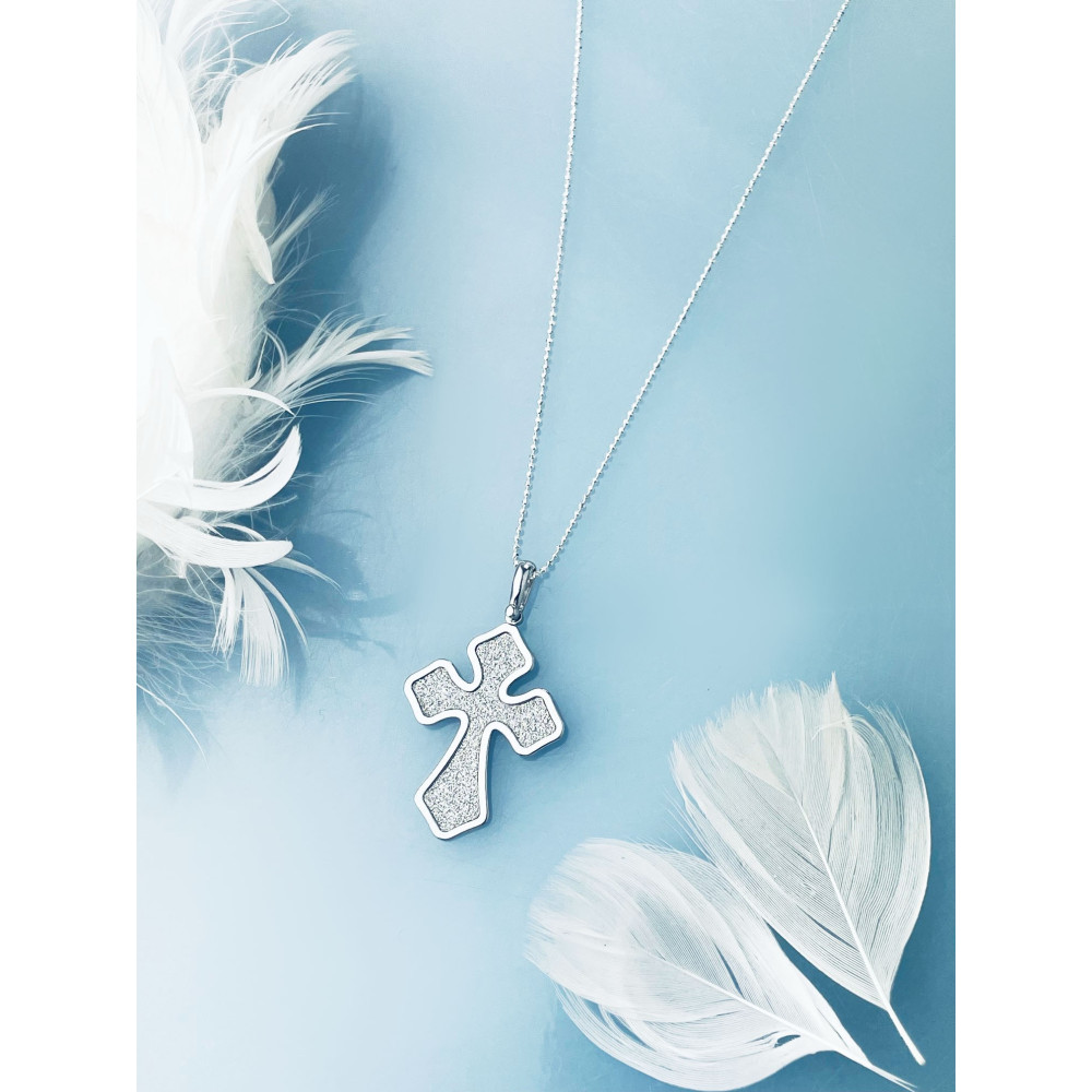 Silber 925erAnhänger Kreuz  Erstkommunion Taufe