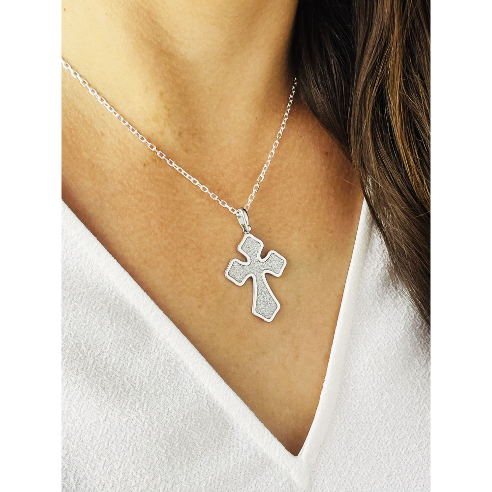 Silber 925erAnhänger Kreuz  Erstkommunion Taufe