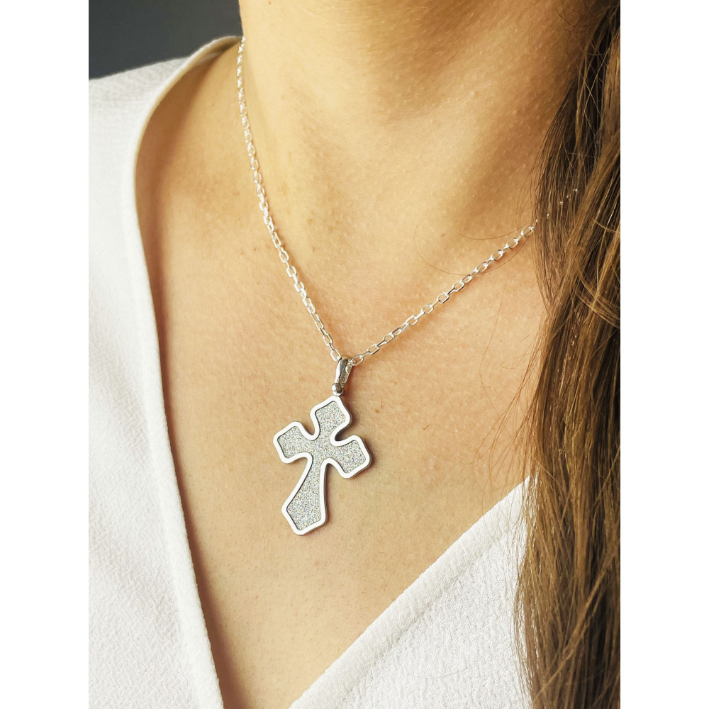 Silber 925erAnhänger Kreuz  Erstkommunion Taufe