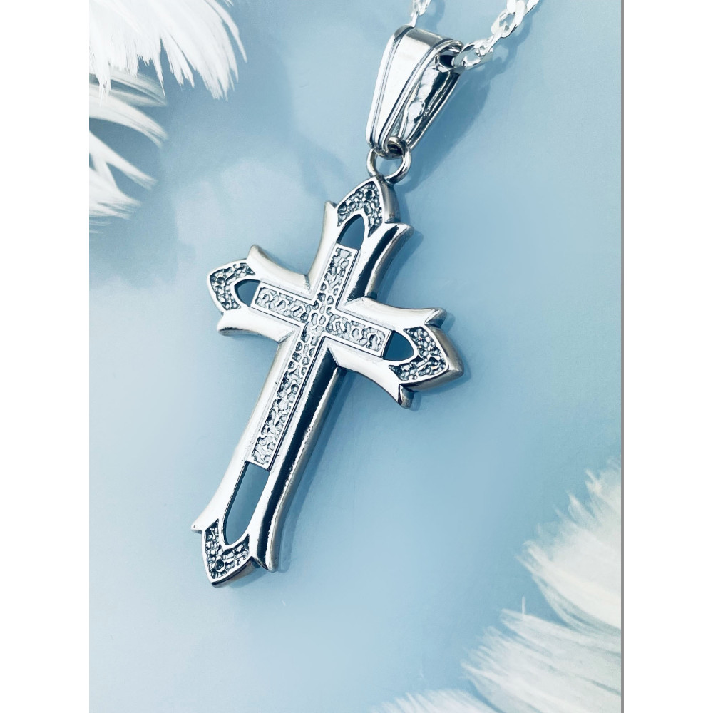 Silber 925er Anhänger Kreuz  gotisches Kreuz Erstkommunion Taufe