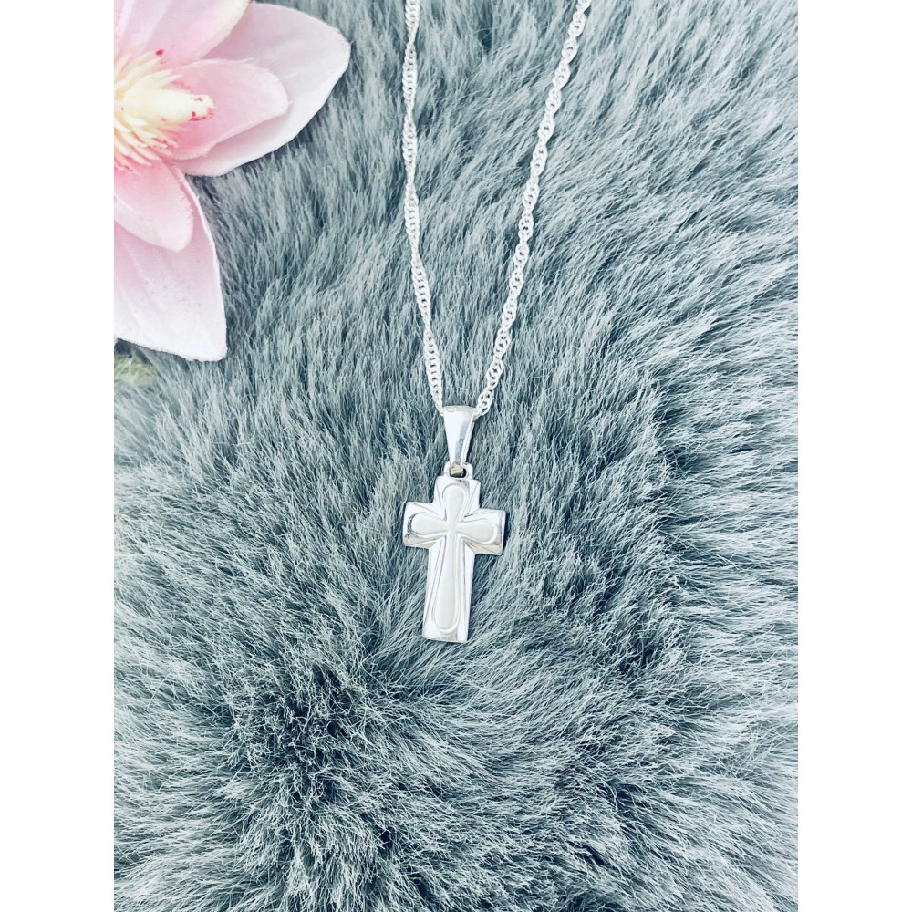 Silber Anhänger Kreuz Erstkommunion Taufe