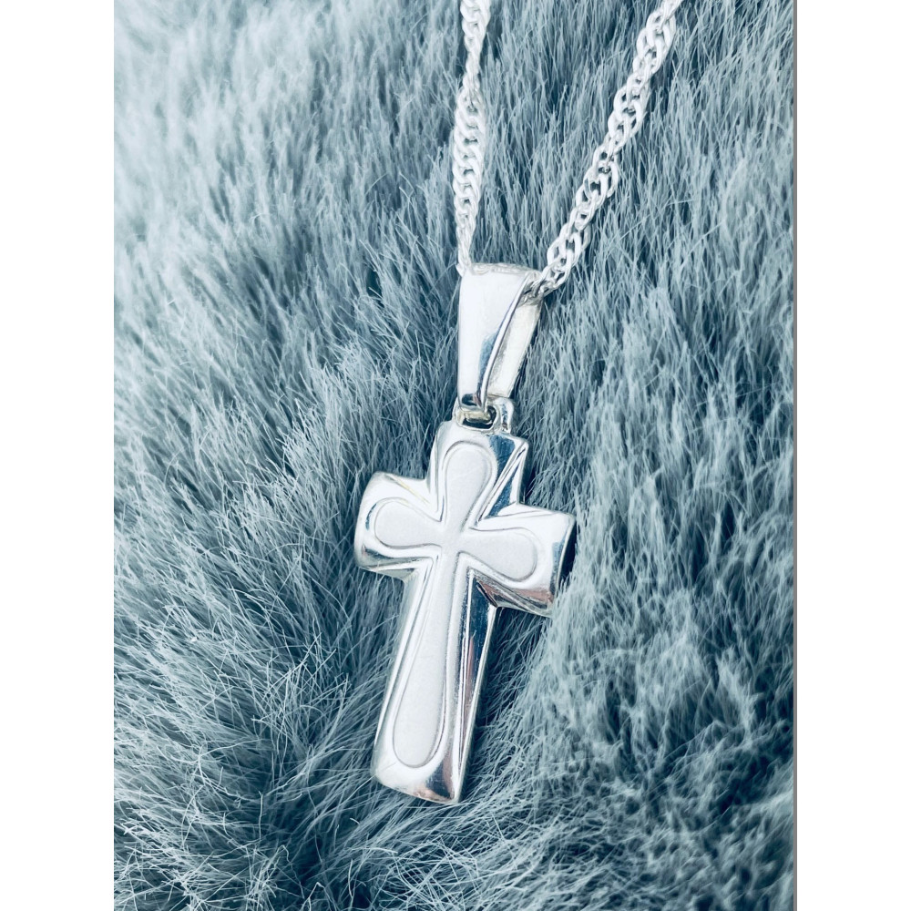 Silber Anhänger Kreuz Erstkommunion Taufe