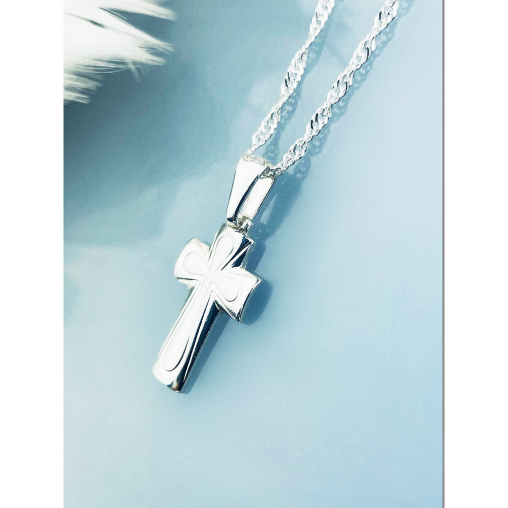 Silber Anhänger Kreuz Erstkommunion Taufe