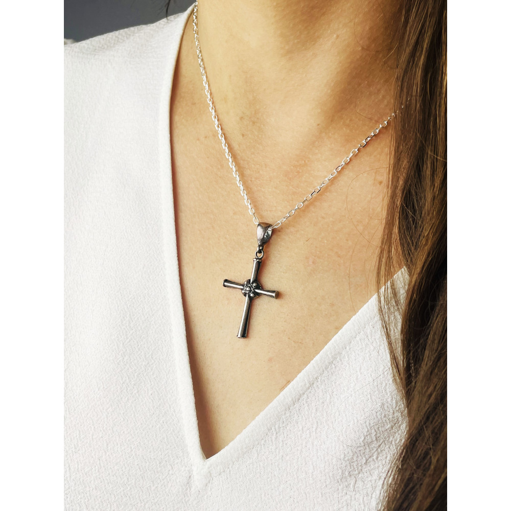 Silber 925er Anhänger Kreuz  Erstkommunion Taufe