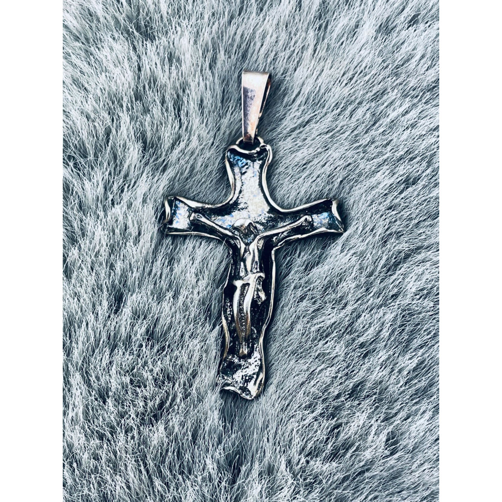 Silber 925er Anhänger Kreuz  mit Jesus Erstkommunion Taufe