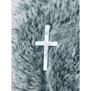 Silber Anhänger Kreuz mit Jesus Christus Erstkommunion Taufe