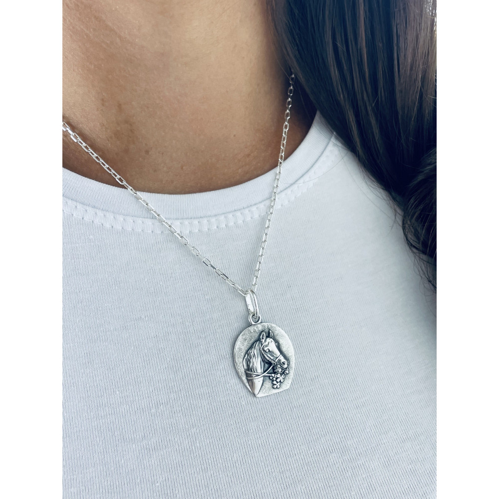 Silber Anhänger Pferd Hufeisen