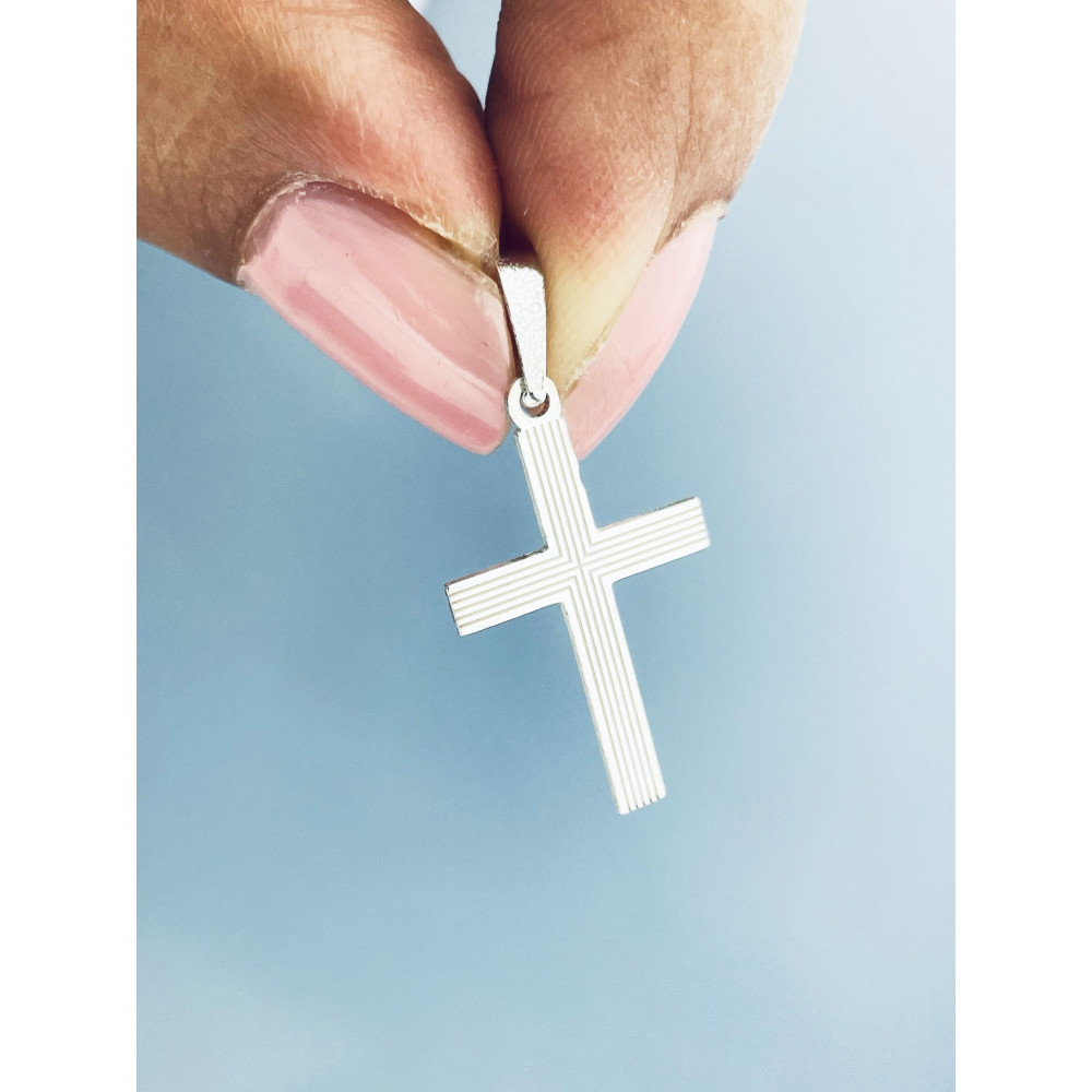 Silber Anhänger Kreuz  Erstkommunion Taufe