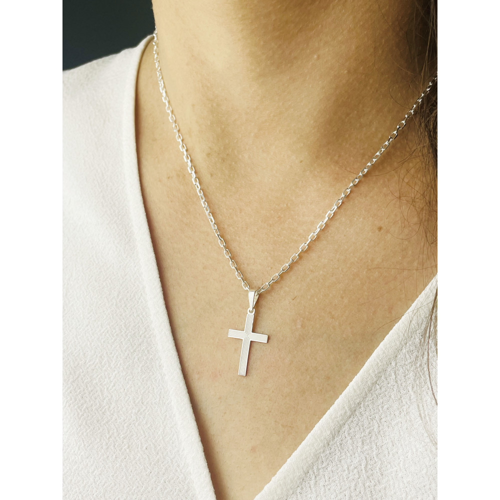 Silber Anhänger Kreuz  Erstkommunion Taufe