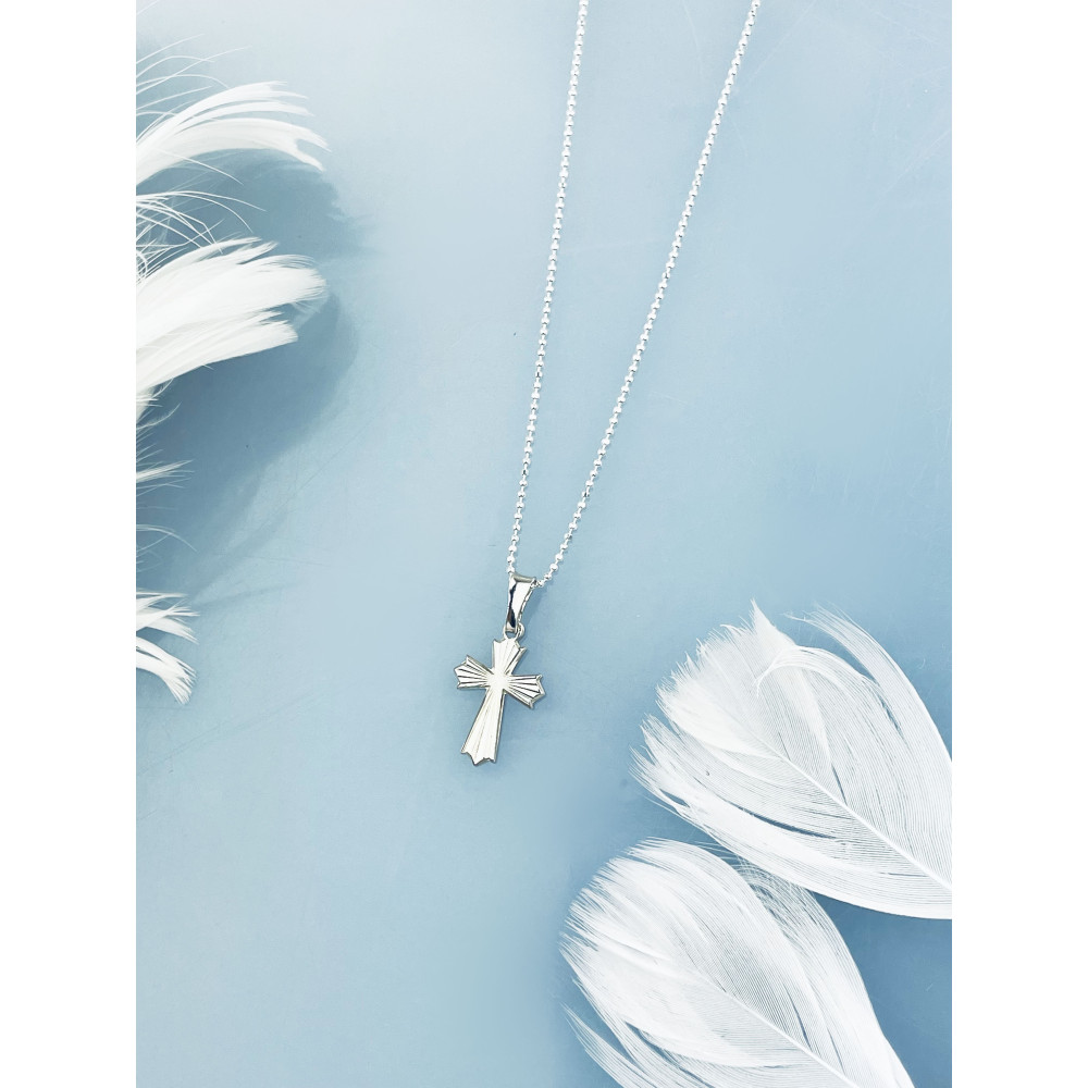 Silber Anhänger Kreuz  Erstkommunion Taufe