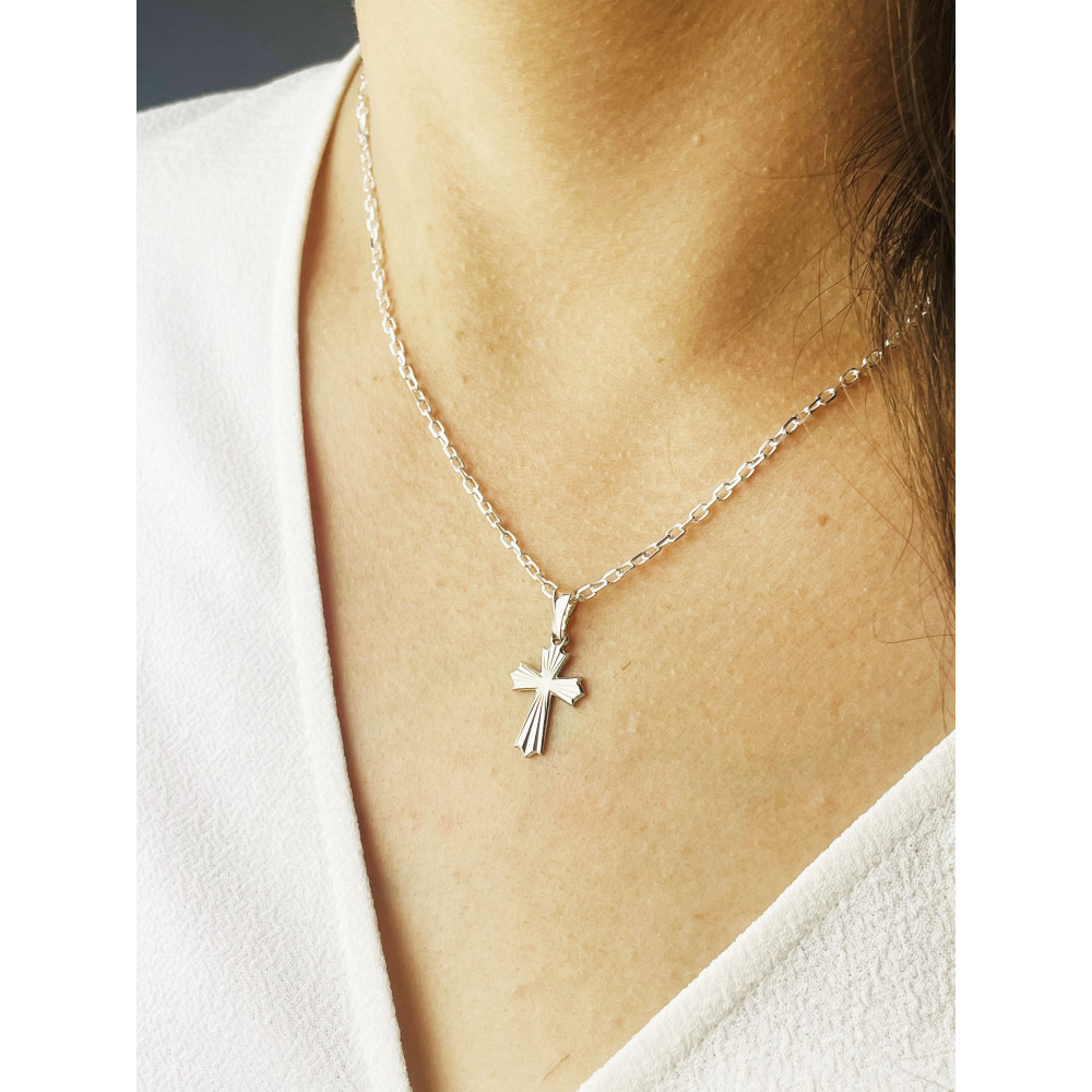 Silber Anhänger Kreuz  Erstkommunion Taufe