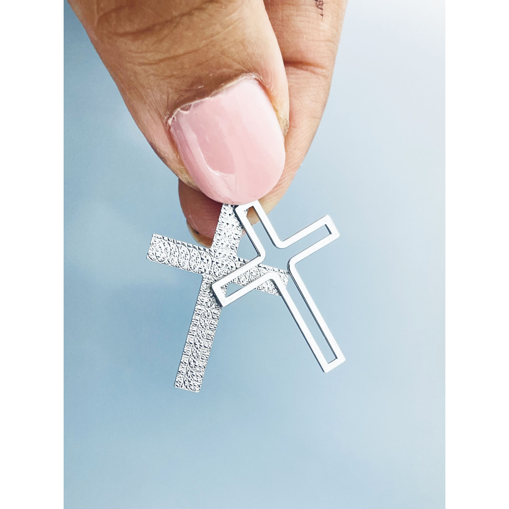 Silber Anhänger Kreuz  Erstkommunion Taufe