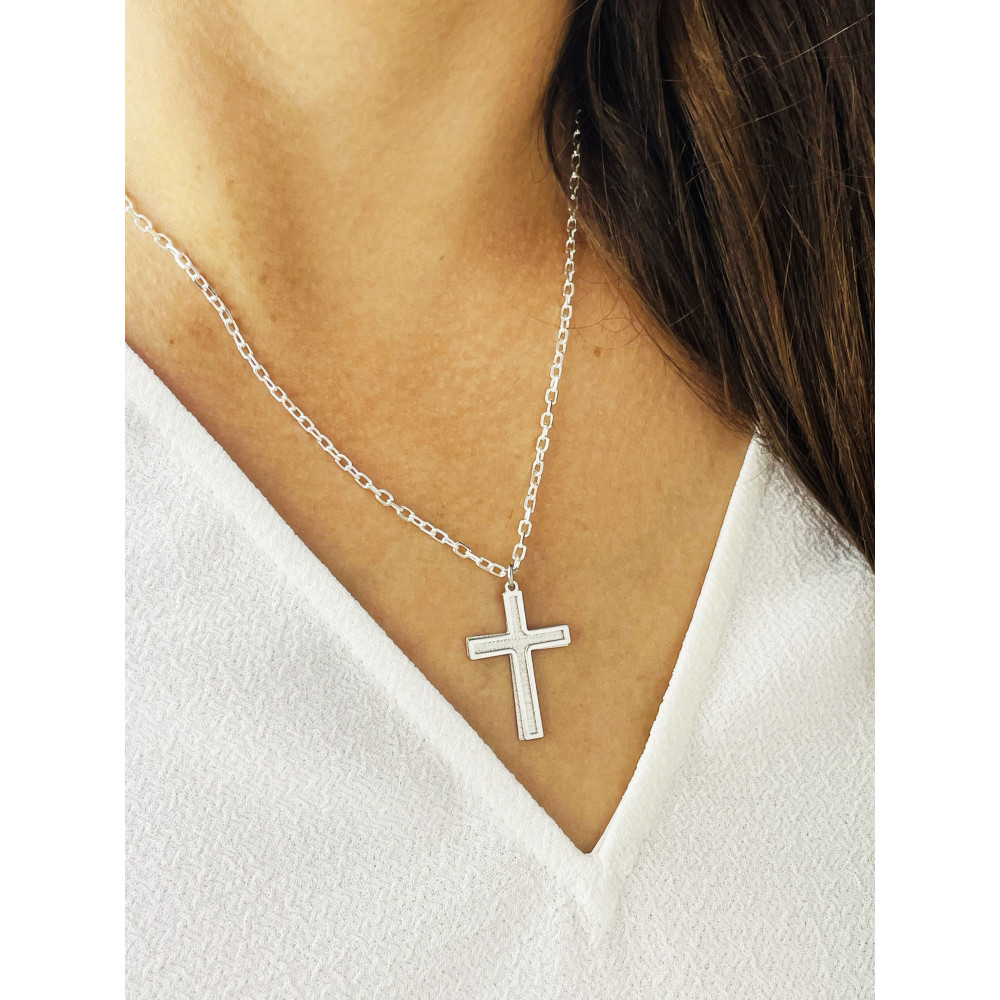 Silber Anhänger Kreuz  Erstkommunion Taufe