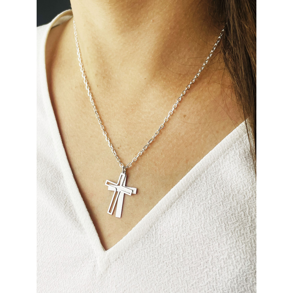 Silber Anhänger Kreuz  Erstkommunion Taufe