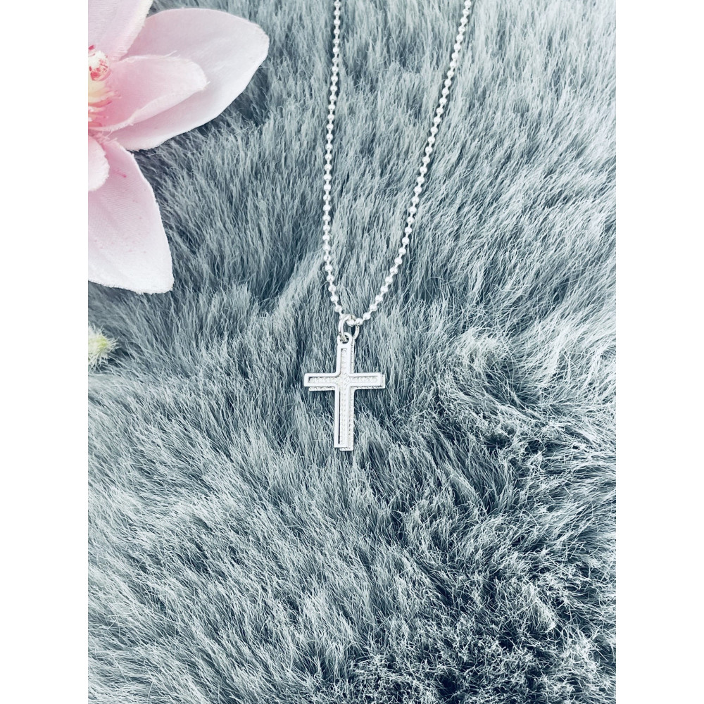 Silber Anhänger Kreuz  Erstkommunion Taufe