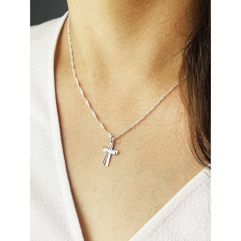 Silber Anhänger Kreuz  Erstkommunion Taufe